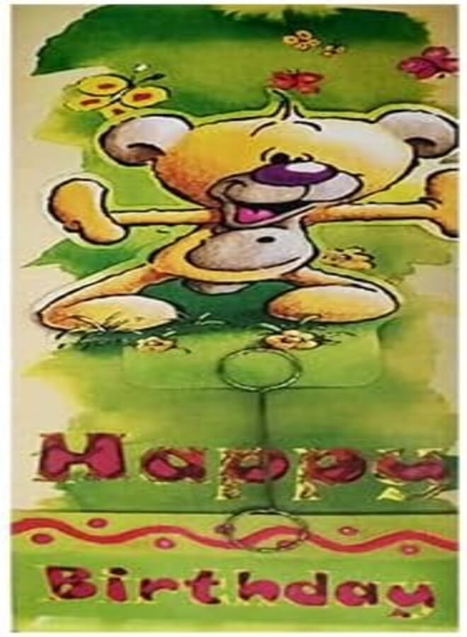 Greeting card with design for birthday congratulations/thanks/apology/engagement/marriage. Size(9x21).(H)